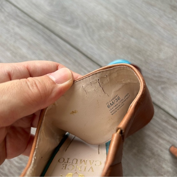 VINCE CAMUTO CANADAY TWO BAND HIGH HEEL PLATFORM SANDAL - Picture 14 of 15